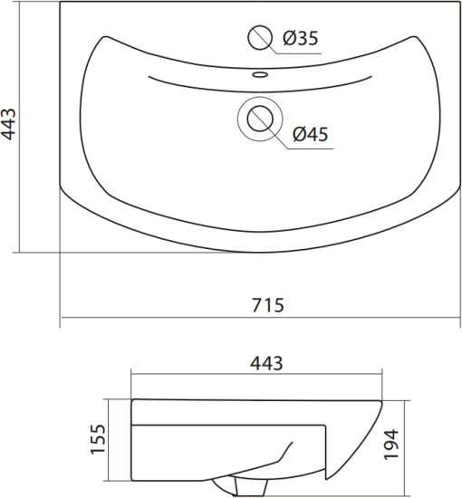 Мебель для ванной Misty Балтика 70 прямая