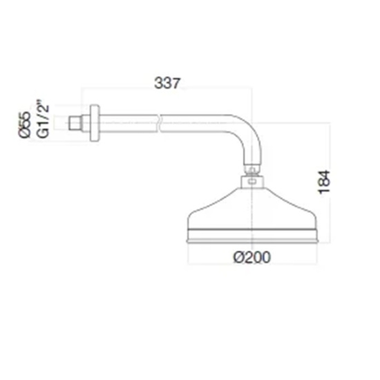 Верхний душ Webert Armony AC0015010, золото