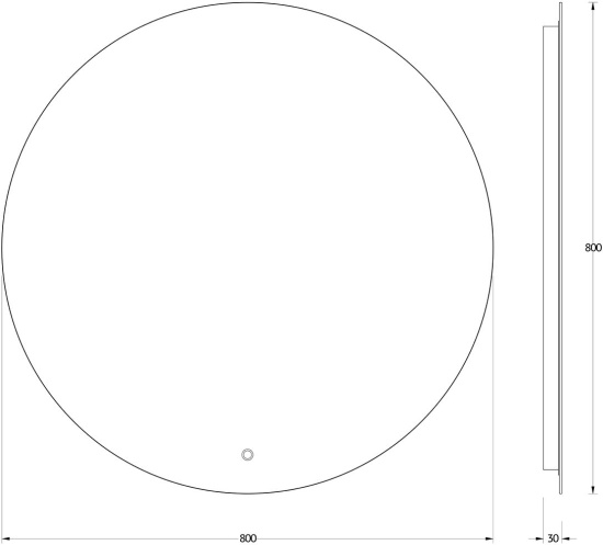 Зеркало круглое Evoform Ledshine BY 2645 80x80