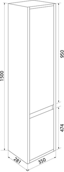 Шкаф-пенал Iddis Esper белый