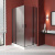 Душевой уголок Vegas Glass EFA-F LUX 120*100 02М 10 L, профиль черный матовый, стекло сатин