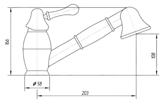 Смеситель для кухни Migliore Maya 18193 бронза