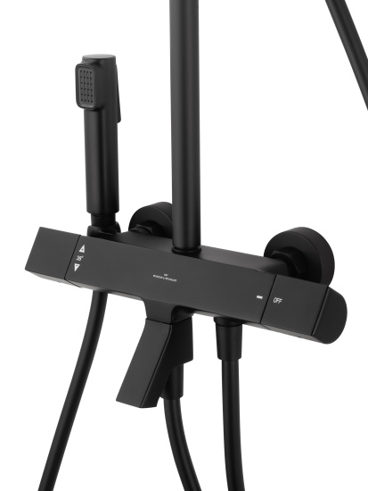 Душевая стойка Wonzon & Woghand The One WW-B3094-MB с термостатом