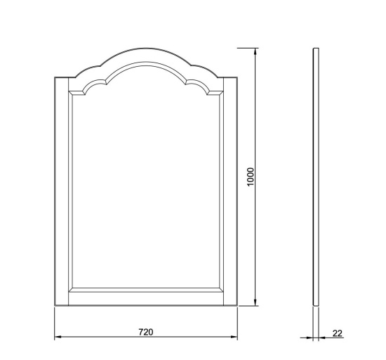 Мебель для ванной ValenHouse Эстетика 80 синяя подвесная, ручки бронза