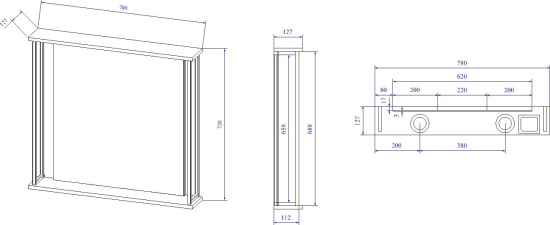 Зеркало Sanflor Бруклин 75, дуб крафт
