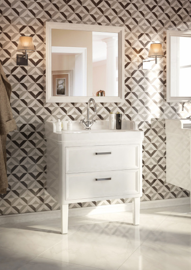 Зеркало Kerama Marazzi Pompei 80 белое, с подсветкой