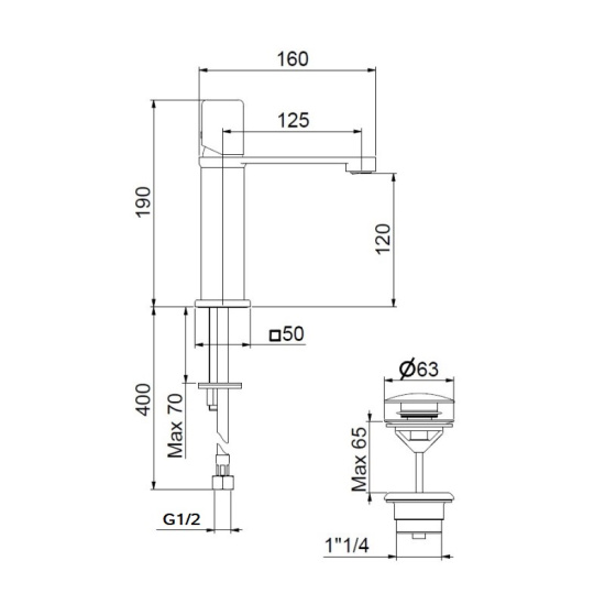 Смеситель для раковины Webert One-X OX830102741, белый/сталь