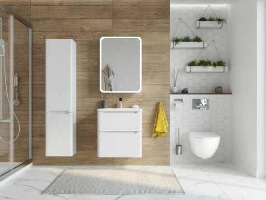 Зеркало-шкаф Stworki Монтре 60 с подсветкой, сенсорное