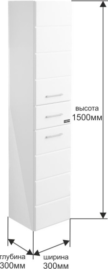 Шкаф-пенал СанТа Омега 30 подвесной