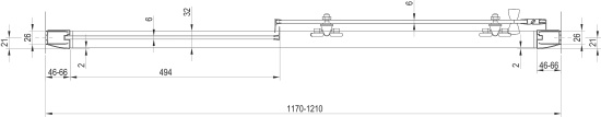 Душевая дверь в нишу Ravak BLDP2-120 Transparent, профиль белый