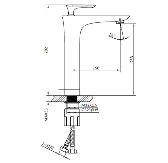 Смеситель для раковины Altrobagno Aperto 010205 Cr