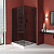 Душевой уголок Vegas Glass AFA-F LUX 110*100 02М 07 L, профиль черный матовый, стекло графит