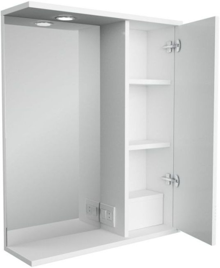 Зеркало 1MarKa Story 58 R, белый глянец