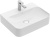 Тумба с раковиной Villeroy & Boch Finion 80 black matt lacquer, glass white matt, с настенным освещением