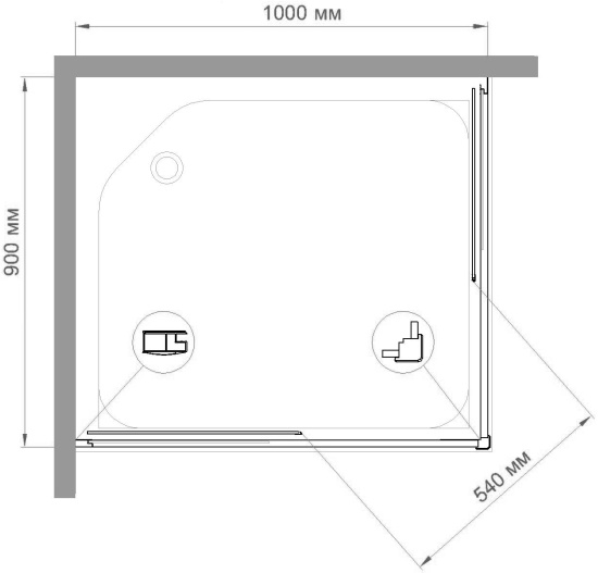 Душевой уголок Royal Bath HPD RB9100HPD-T-CH 100x90