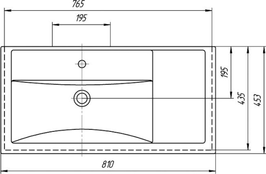 Мебель для ванной Onika Легран 80.13 R, дуб галифакс