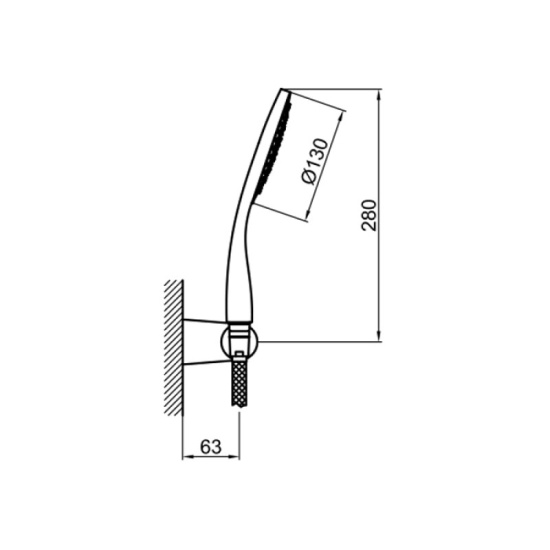 Душевой гарнитур Webert Shower Set AC0764560, черный