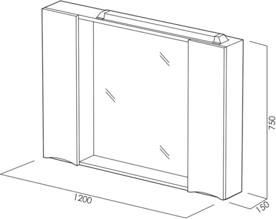 Зеркало BelBagno Marino 120