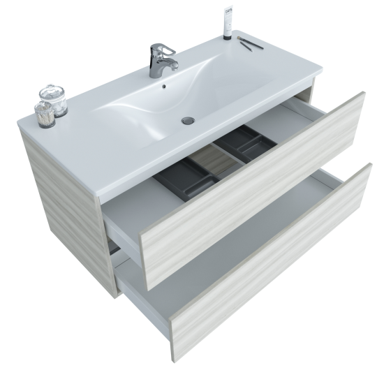 Тумба с раковиной Sanvit Кубэ-2 100 дуб