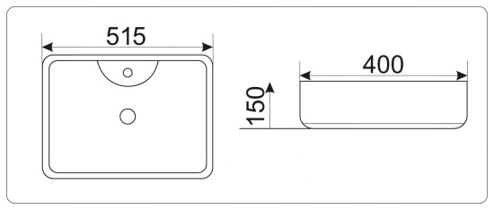Накладная раковина CeramaLux 9445