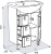 Тумба с раковиной Triton Диана 55 L, 3 ящика, белая Тумба с раковиной Triton Диана 55 L, 3 ящика, белая