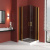 Душевой уголок Vegas Glass EFA LUX 120 09 07, профиль золото глянцевое, стекло графит