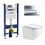 Инсталляция Geberit Duofix Delta UP100 111.153.00.1 с кнопкой + унитаз подвесной Veconi Ento VEN-52T