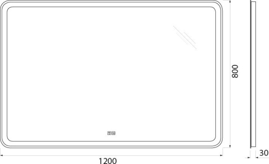 Зеркало BelBagno Marino 120х80 с подсветкой