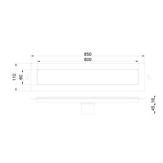 Душевой лоток Boheme Premium Linear 80 см, черный