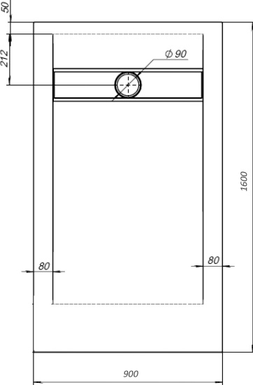 Поддон для душа Aquanet Delight NEW 012G 160x90 серый камень, с сифоном
