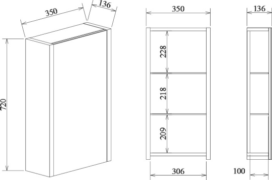 Мебель для ванной Sanflor Ларго 40 вяз швейцарский