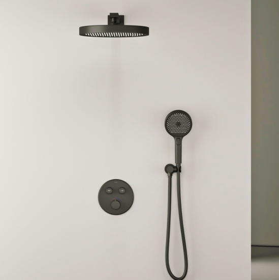 Душевая система SANCOS Space SC3006MB, черная матовая