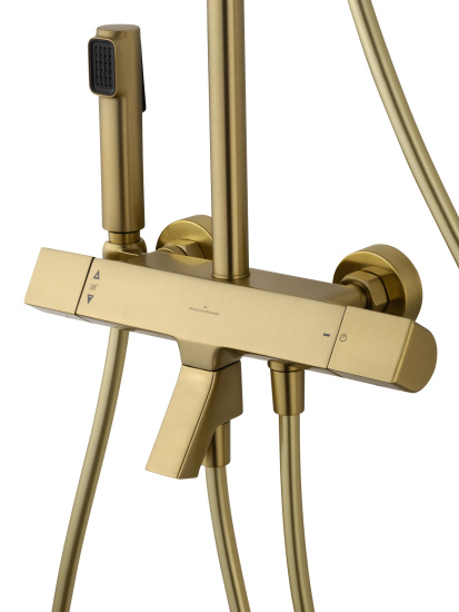 Душевая стойка Wonzon & Woghand The One WW-B3094-BG с термостатом