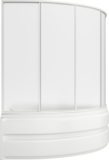 Шторка на ванну Bas Алегра 4 ств., пластик