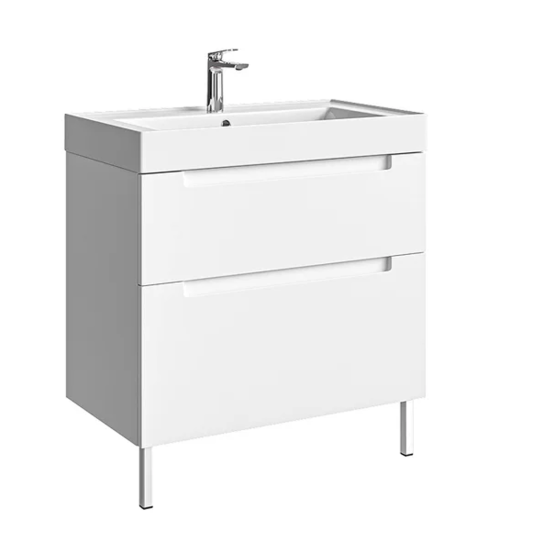 Тумба с раковиной Aqwella Vancouver 80 напольная, белая