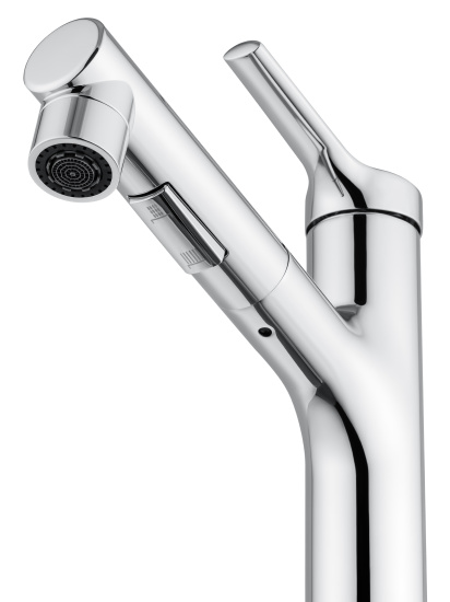 Смеситель для раковины Wonzon & Woghand WW-A40862-CR с выдвижным изливом