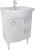 Тумба с раковиной Triton Лира 60 R, 1 дверь, 2 ящика, белая