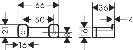 Набор Hansgrohe AddStoris аксессуаров для ванной, 4 предмета, матовый черный
