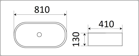Накладная раковина CeramaLux 78327MB