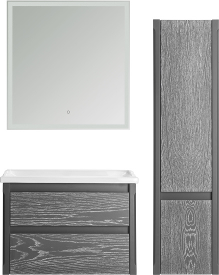 Шкаф-пенал ASB-Woodline Лорена 40 grigio