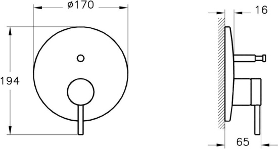 Душевая система VitrA Origin A4926636EXP с внутренней частью