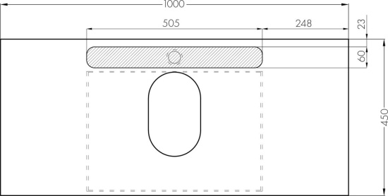 Тумба с раковиной Aquaton Лофт Урбан 100, раковина Mila 35