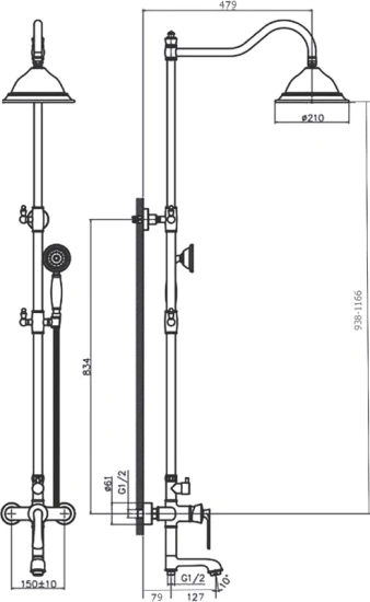 Душевая стойка Rush Flores FLB0835-99
