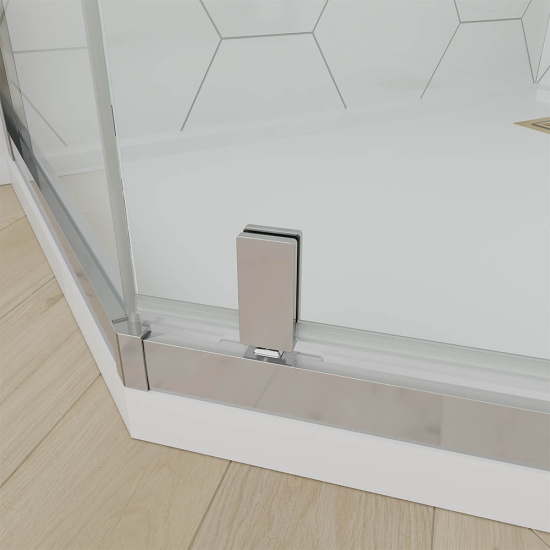 Душевой уголок Veconi Ottimo P10 CH 80x80 OP10CH-8080-01-C9, профиль хром, стекло прозрачное