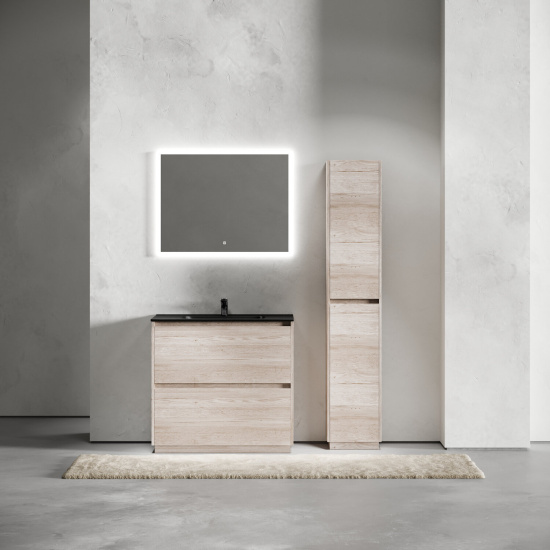 Тумба с раковиной Sancos Libra Floor 90 дуб галифакс натуральный, напольная