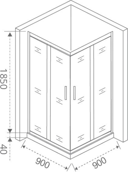 Душевой уголок Good Door Latte CR-90-C-WE 90x90