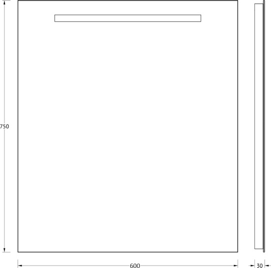 Зеркало Evoform Ledline BY 2103 60x75