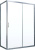Душевой уголок Vegas Glass ZP+ZPV NOVO 130*90 07 01 профиль матовый хром, стекло прозрачное