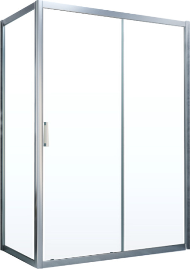 Душевой уголок Vegas Glass ZP+ZPV NOVO 130*90 07 01 профиль матовый хром, стекло прозрачное