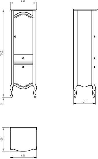 Пенал Migliore Impero 26068 R, avorio